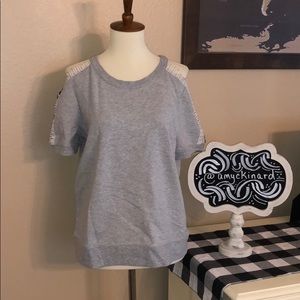 Trouvé Short Sleeve Cold Shoulder Top